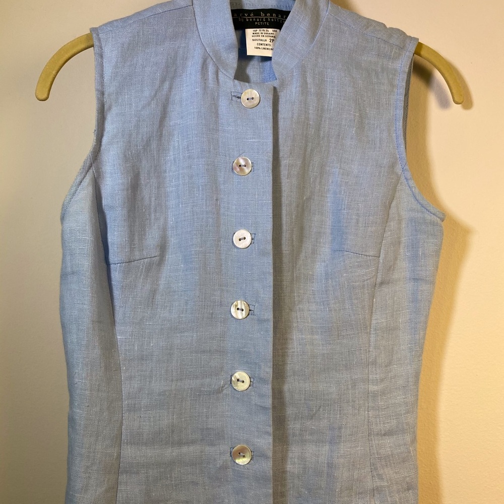 Blue Button down top